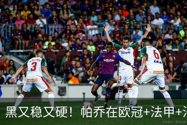 黑又稳又硬！帕乔在欧冠+法甲+法国杯出场100次仅吃2黄牌