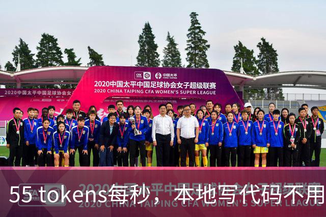 55 tokens每秒，本地写代码不用再烧token了